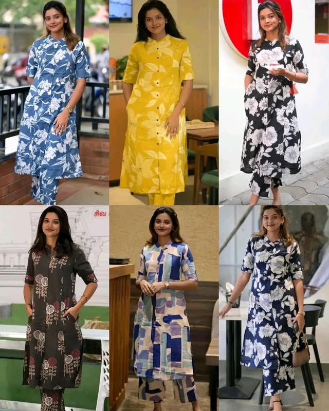 Launching Designer Co-Ords set in *Aline kurti pattern paired with Ankle length pant - Castro, M