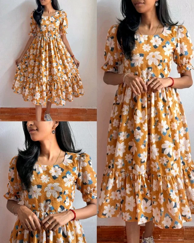 Summer Wear Trending Hakuba Maxi Dress - Web Orange, 3XL