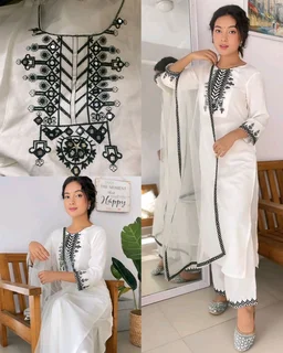 Trendy White Couple Dress🤍 - ORDER SEPARATE - White Men Shirt, L