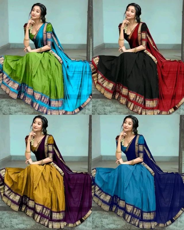 South Indian Traditional Half Saree
- Green, Free Size