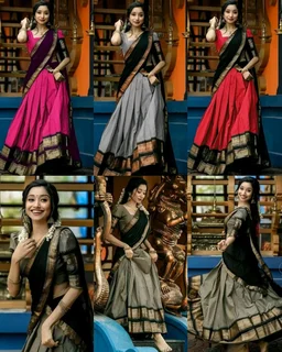 South Indian Traditional Half Saree
- Green, Free Size