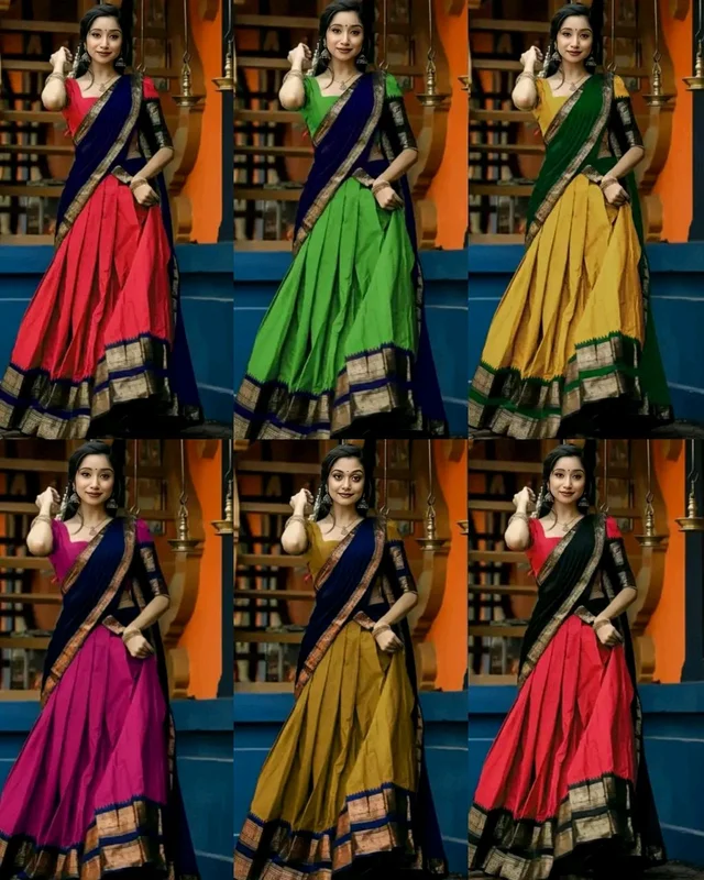 South Indian Traditional Half Saree
- Pink, Free Size