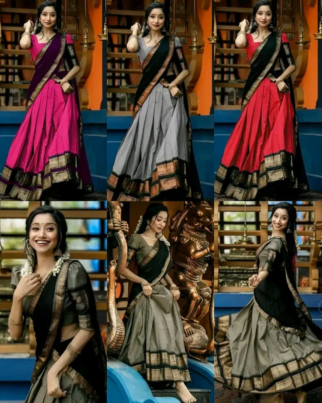 South Indian Traditional Half Saree
- Purple, Free Size