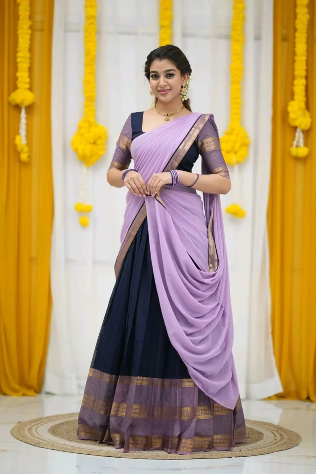 South Indian Traditional Half Saree - Free Size