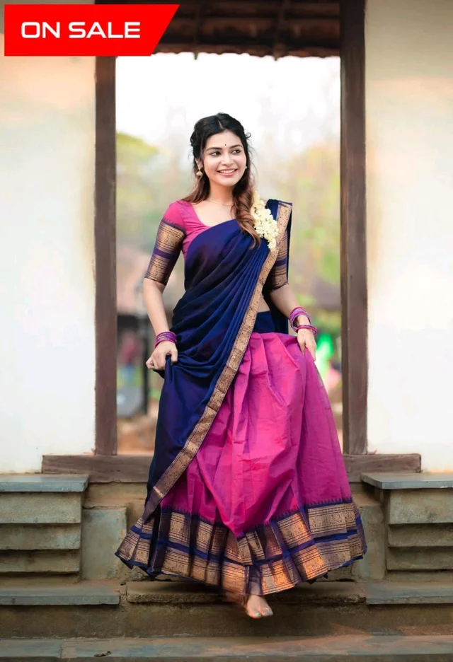 South Indian Traditional Half Saree - Free Size