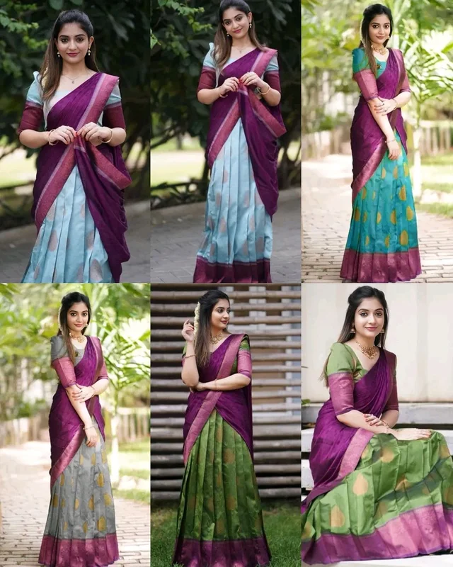 South Indian Traditional Half Saree - Pelorous, Free Size