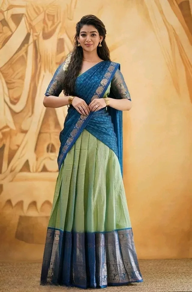 South Indian Traditional Half Saree - Free Size
