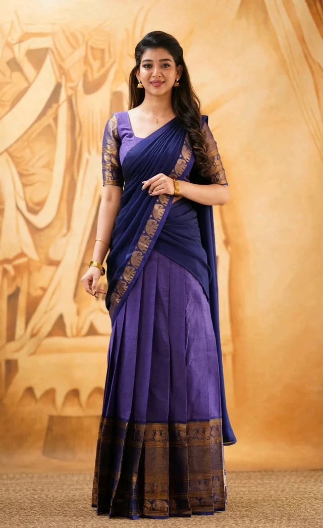 South Indian Traditional Half Saree - Free Size