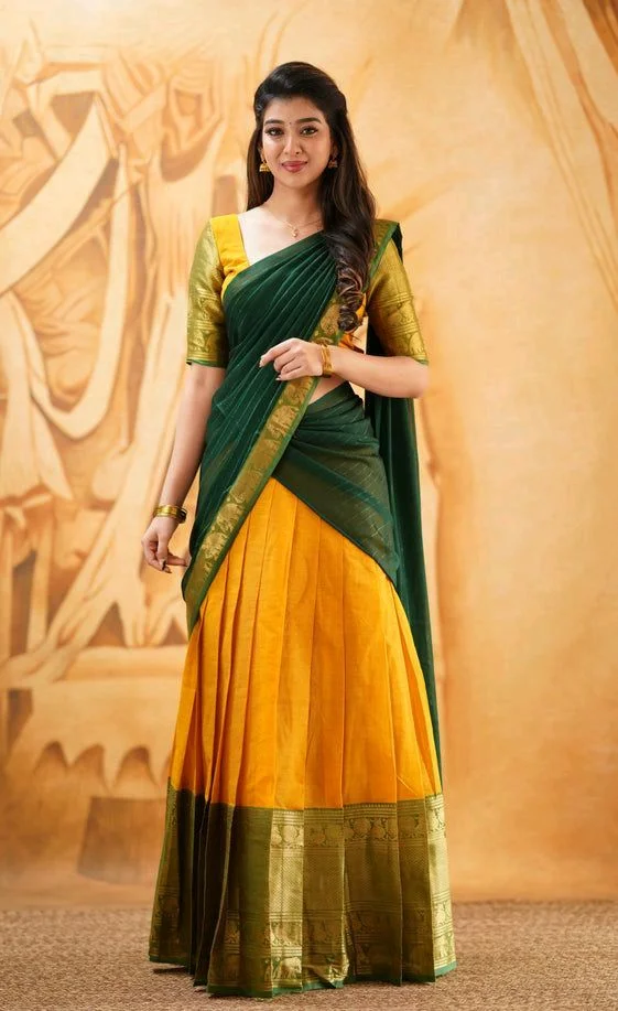 South Indian Traditional Half Saree - Free Size