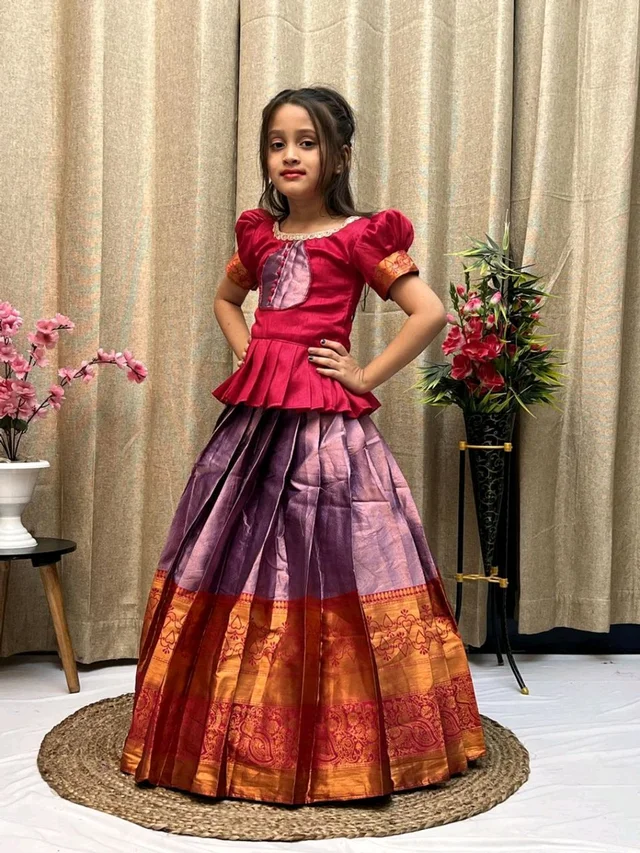 Festive Wear South Indian Lehenga - Mandy, 18-24 Months