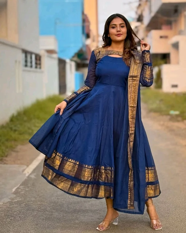 New Super Trendy Traditional Outfit - Navy Blue, XL