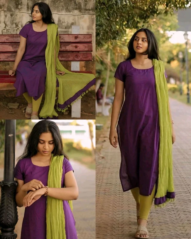 Trisha Mam Recreaton Launching Beautiful kurti With Dupatta For Women
- Purple, M
