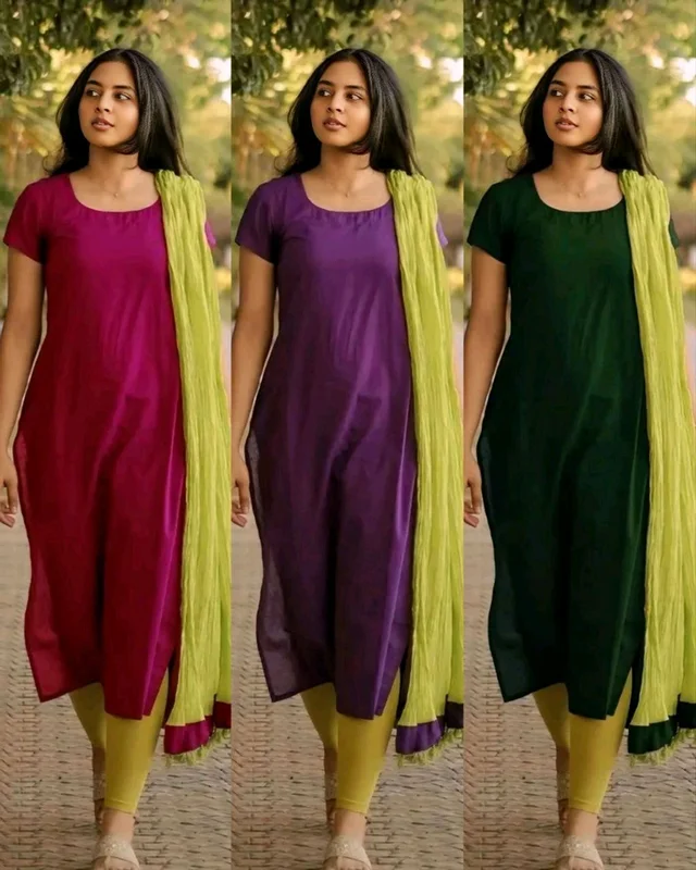 Trisha Mam Recreaton Launching Beautiful kurti With Dupatta For Women
- Hibiscus, M