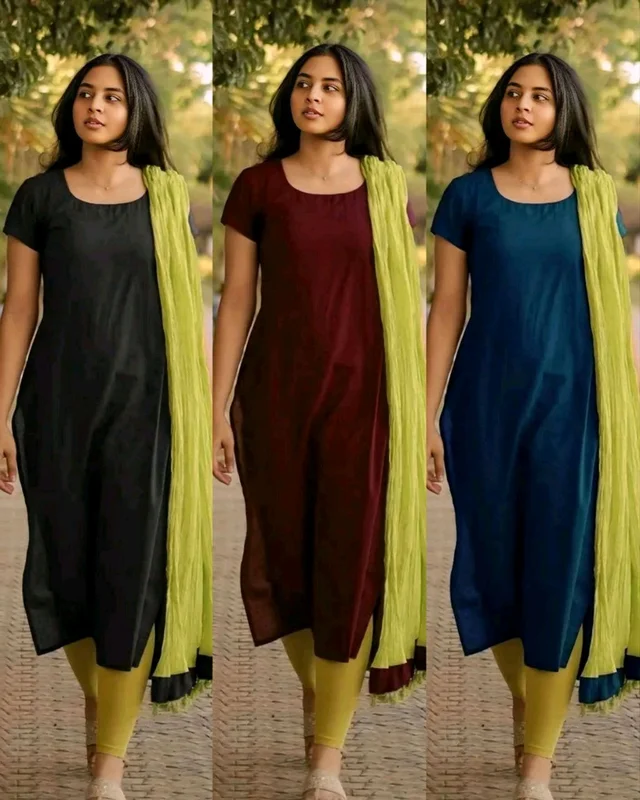 Trisha Mam Recreaton Launching Beautiful kurti With Dupatta For Women
- Maroon, M