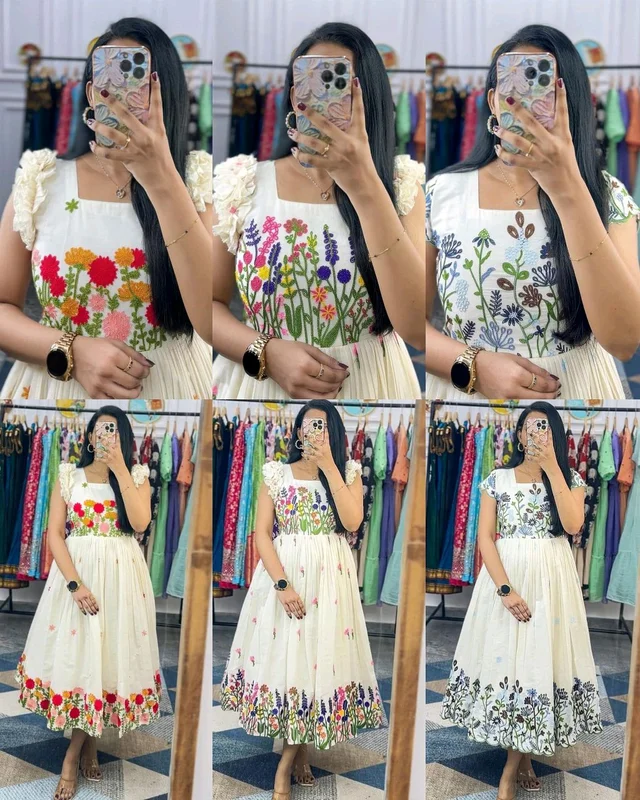 NEW LAUNCHING EXCLUSIVE SUMMER FROCK STYLE COLLECTION
- 2nd White, 2XL