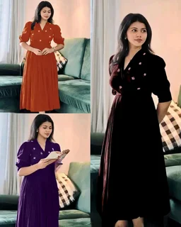 Pretty Gown With Beautiful Handwork Motifs - Black, S