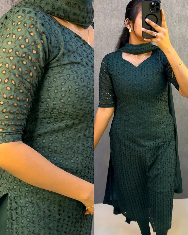 Elegant premium cotton hakoba kurti with six beautiful - Lonestar, S