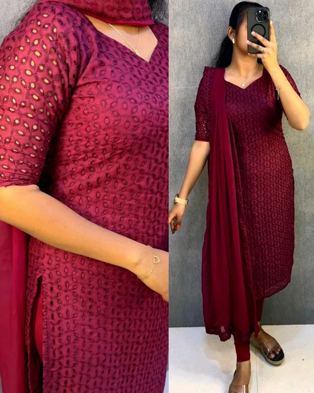 Elegant premium cotton hakoba kurti with six beautiful - Lonestar, XL