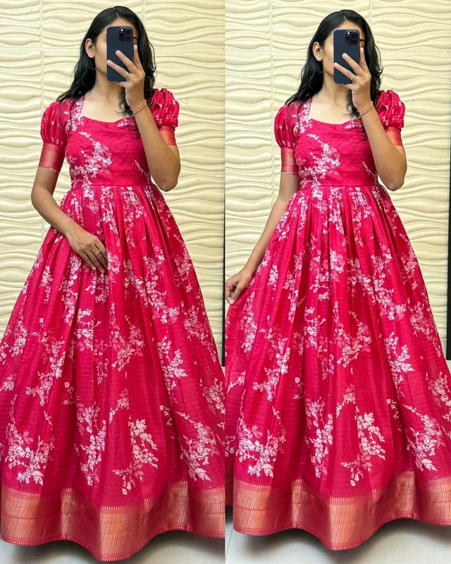 KalamKari PRINTED PRESENT WEDDING GOWN COLLECTION
- Wild Watermelon, L