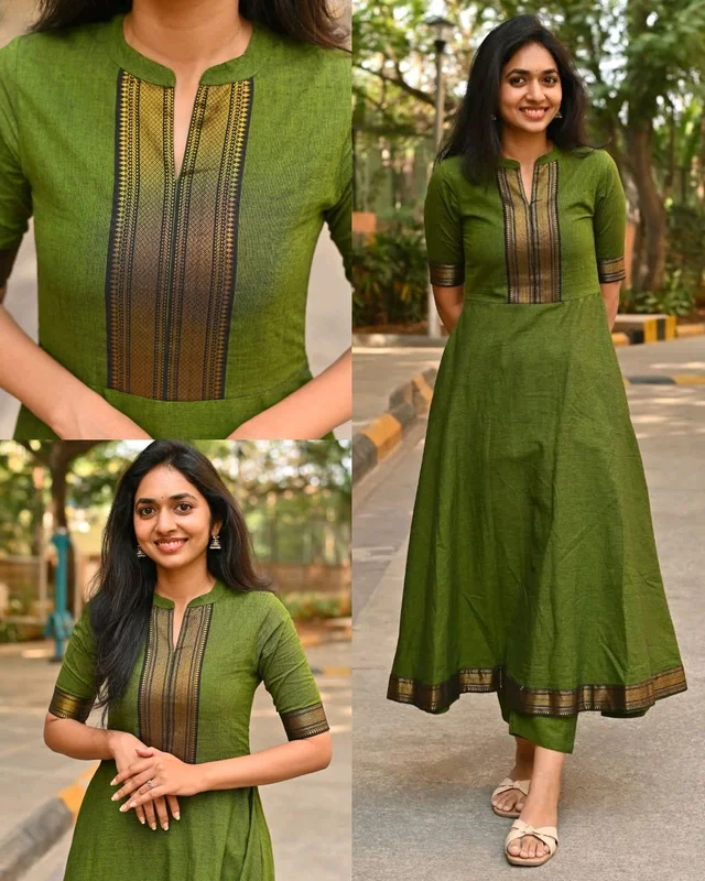 Featuring Beautiful Suit Sets in pure Chanderi Top with duppta with jcard wiving, it is beautifully decorated desgins prints and hand zari wiving
- M