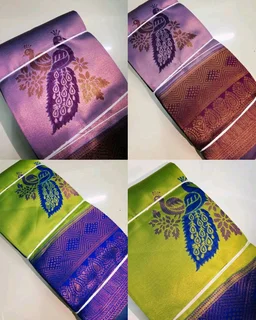 Peacock Kanijivaram Soft Silk Saree - Peacock, Free Size