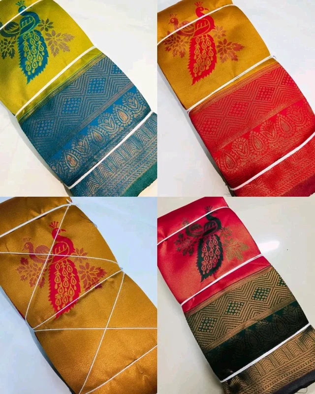 Peacock Kanijivaram Soft Silk Saree - Peacock, Free Size