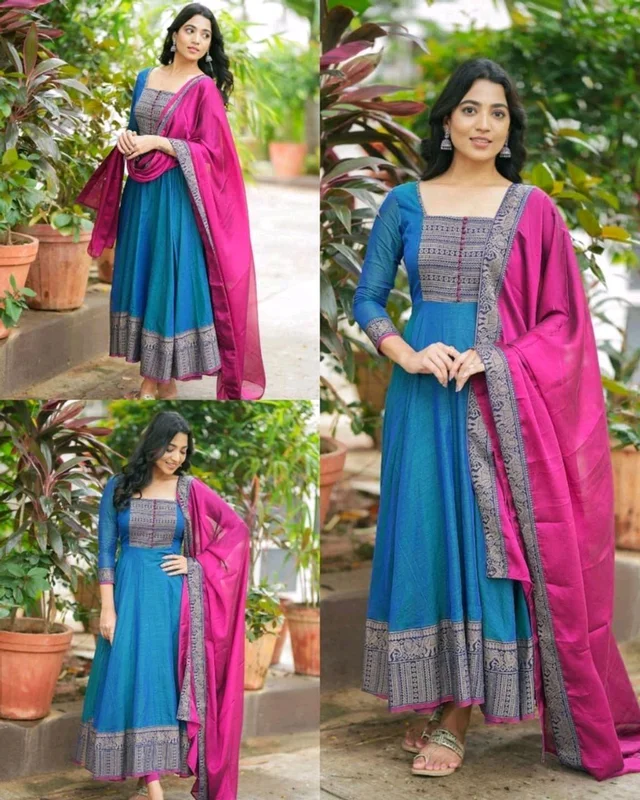 New Super Trendy Traditional Outfit - Blue, L