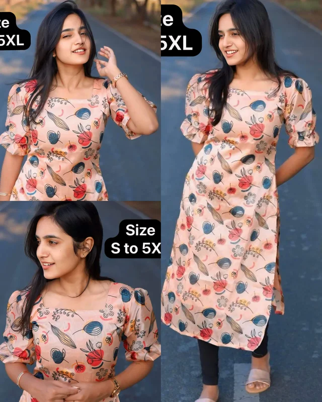 stylish at summer Season for rich wardrobe (Only Kurti) - 3XL