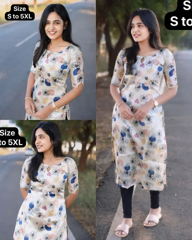 stylish at summer Season for rich wardrobe (Only Kurti) - 2XL