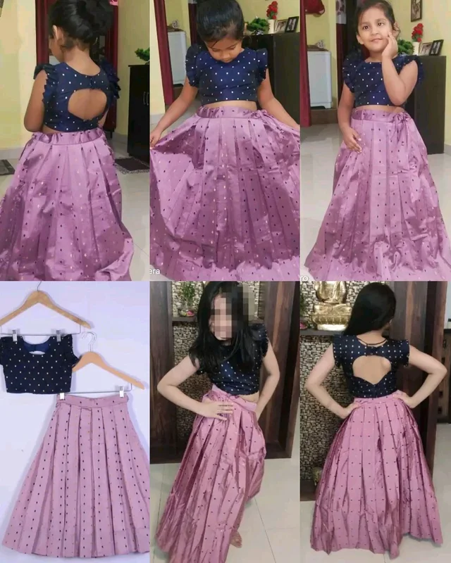 Elegant Kids Girls Lehanga Cholis - Thistle, 4-5 Years