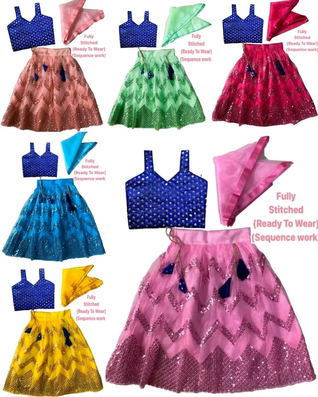 Fabulous Kid's Girl's Lengha choli
- Peach, 3-4 Years