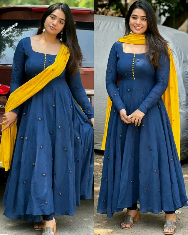 NEW PRESENTING ANARKALI GOWN WITH DUPATTA
- L