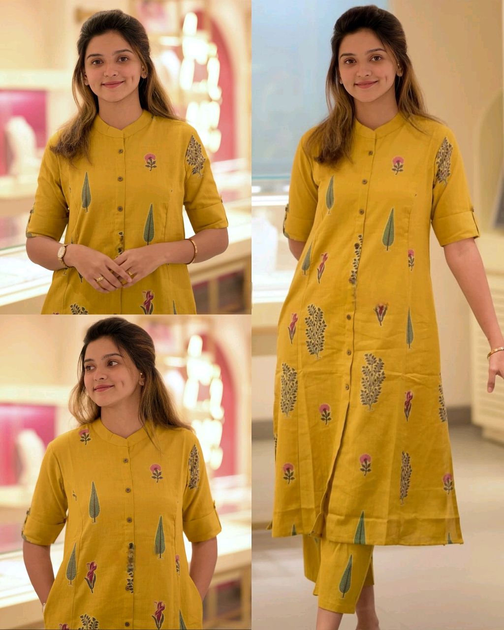 Launching exclusive Daily college & office wear Co-ord Set outfit relaxed & comfort fit - Yellow, XL