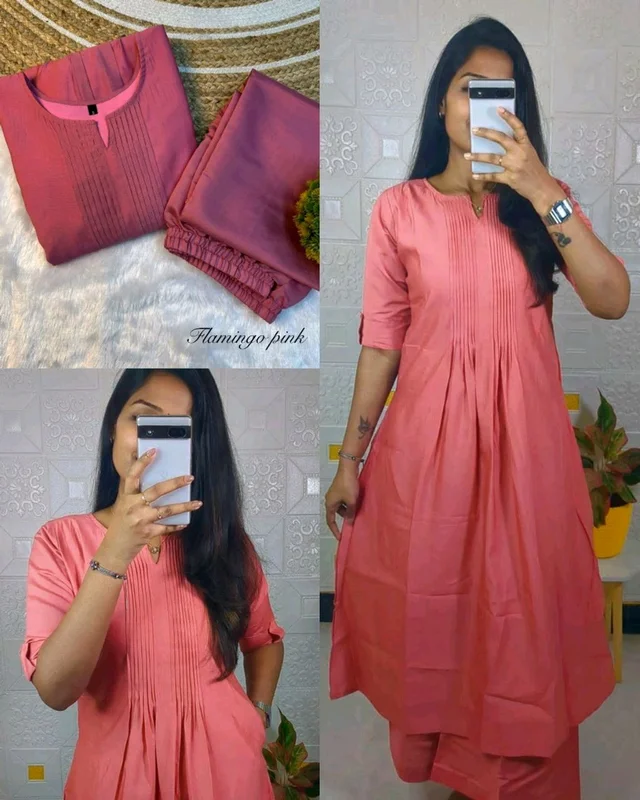 Nayanthara mam Recreation Outfit Office / College Wear Co-ord Set - Pink, XS