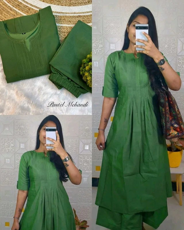 Nayanthara mam Recreation Outfit Office / College Wear Co-ord Set - Hippie Green, 3XL