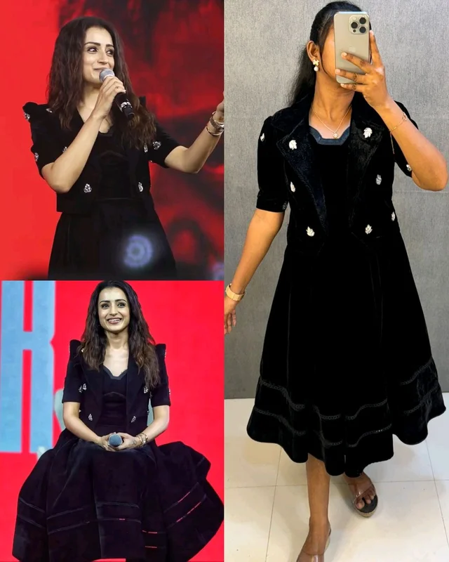 Recreation of Trisha mam Boss Lady Outfit🖤🖤🖤
- 2XL