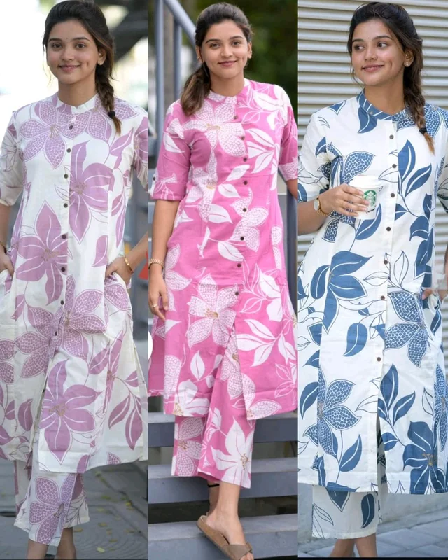 Launching exclusive Daily college & office wear Co-ord Set outfit relaxed & comfort fit
- Pink, M