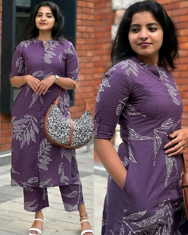 Launching exclusive Daily college & office wear Co-ord Set outfit relaxed & comfort fit
- Purple, 2XL