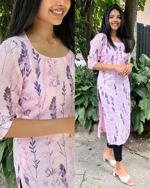 Pretty Daily college & office wear Kurti - Pale Rose, S