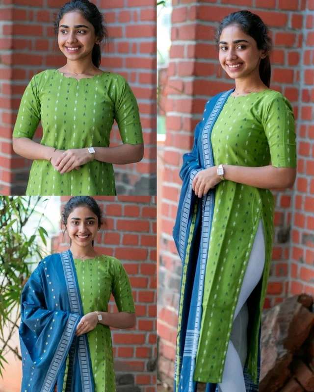 Launching New Daily Wear Kurti Dupptta - Green, 2XL