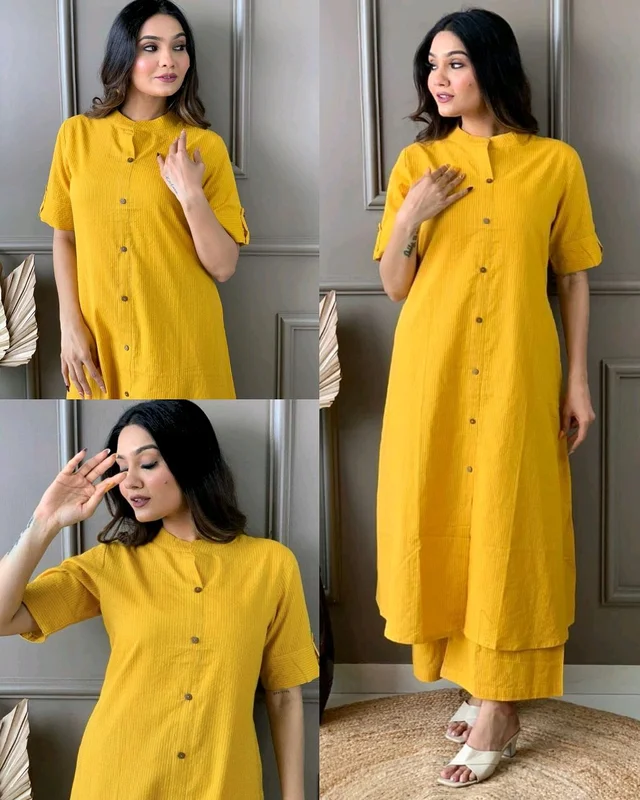Launching Designer Co-Ords set in Cotton Floral Kurta with Palazzos
- Yellow, 2XL