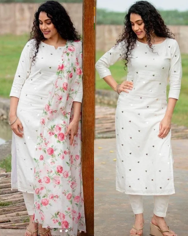 White Kurta Set - 2XL