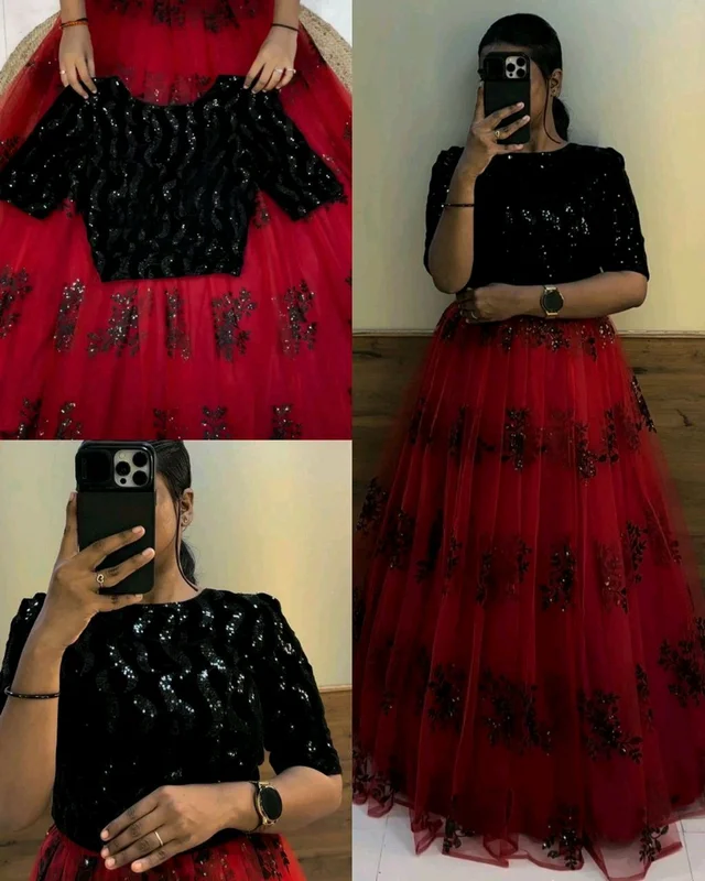 Ready To Wear Grand Partywear Launch Lehenga - Red, S
