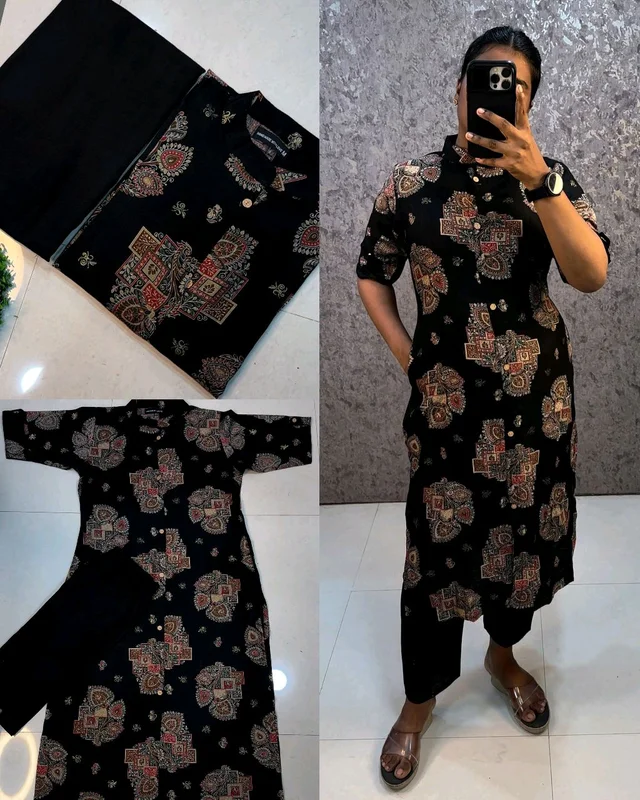 Launching exclusive Daily college & office wear Co-ord Set outfit relaxed & comfort fit - Black, XL