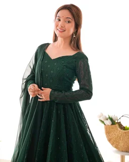 Trendy New Anarkali Arrives Fully Stitched Ready to Wear - S