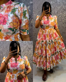 Trending hakoba cotton frocks launched for summer - Pink, S