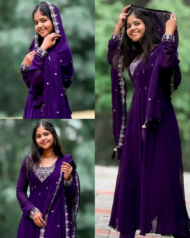 Super Trendy Elegant Festival Collection - Purple, S