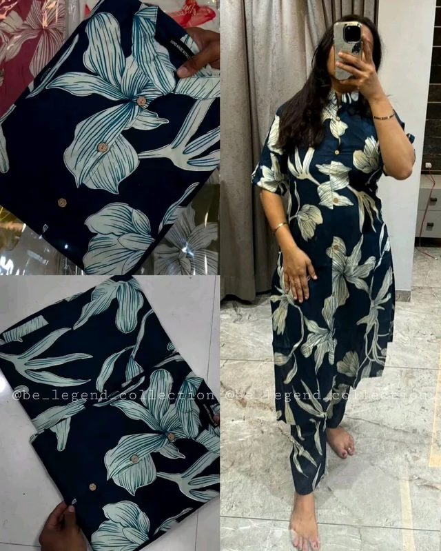 Launching exclusive Daily college & office wear Co-ord Set outfit relaxed & comfort fit - Regal Blue, 3XL