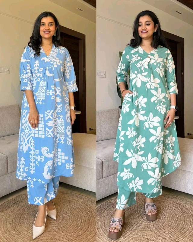Trendy daily college & office wear Co-ord Set outfit relaxed & comfort fit - Jungle Mist, 3XL