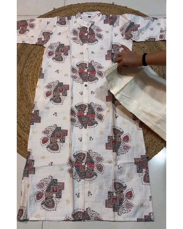 Trendy daily college & office wear Co-ord Set outfit relaxed & comfort fit - White, XL